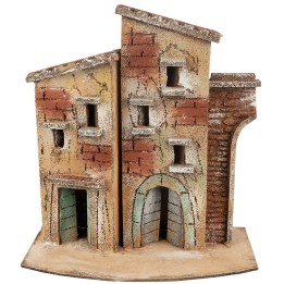 Doppia casa napoletana cm 19,6x10,5x21 h