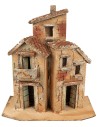 Casa napolitana con balcón y edificio central elevado cm 19,3x12x22 h