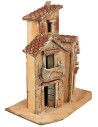 Casa napolitana con balcón y edificio central elevado cm 19,3x12x22 h