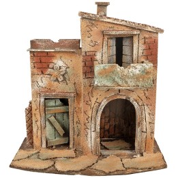 Casa napoletana con balcone e arco d'ingresso cm 26x15,7x27 h