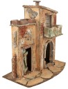 Casa napolitana con balcón y arco de entrada cm 26x15,7x27 h