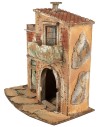 Casa napolitana con balcón y arco de entrada cm 26x15,7x27 h