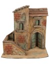 Neapolitan house with external staircase and entrance arch cm 24.8x15.9x26 h