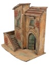 Neapolitan house with external staircase and entrance arch cm 24.8x15.9x26 h