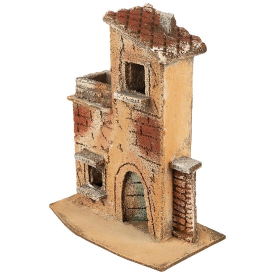 Casa napoletana con terrazza e arco cm 13,5x8x17 h