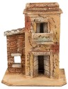 Casa napoletana con balcone e parete laterale effetto mattoni cm 13,5x8x16 h