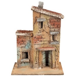 Casa napoletana con camino e tetto spiovente cm 13,5x7x18 h