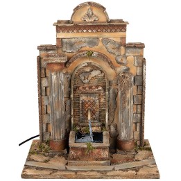 Tempio con fontana funzionante cm 35x25x43 h