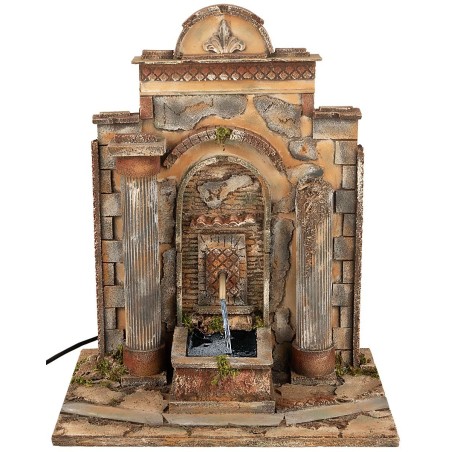 Tempio con fontana funzionante cm 35x25x43 h