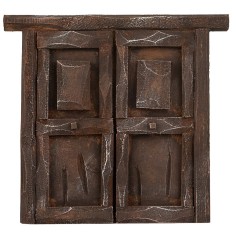 Puerta de madera de dos hojas para estatuas de 10