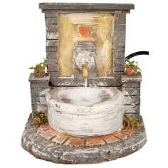 Fuente de resina para belén de 14x17x15 cm h.