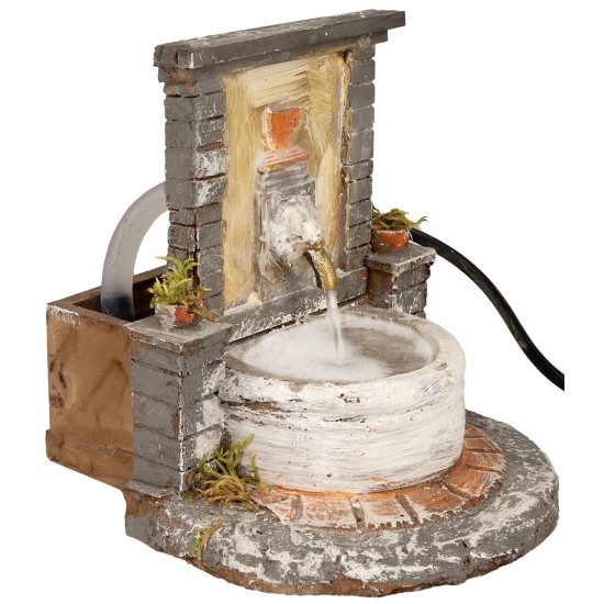 Fuente de resina para belén de 14x17x15 cm h.
