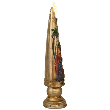 Nativity 5.5 cm in resin with tree 5.7x5.6x10.2