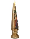 Christmas tree with illuminated Nativity, golden finish cm 12x9x41 h