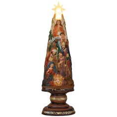Natividad de 5,5 cm en resina con árbol de