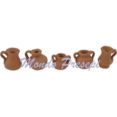 Set of 5 amphorae, 1.5 - 2 cm high. Nativity World