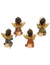 Conjunto de 4 angelitos para colgar en colores surtidos h 5,1 cm