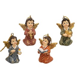 Set 4 puttini da appendere in colori assortiti h 5,1 cm