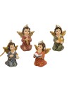 Conjunto de 4 angelitos para colgar en colores surtidos h 5,1 cm
