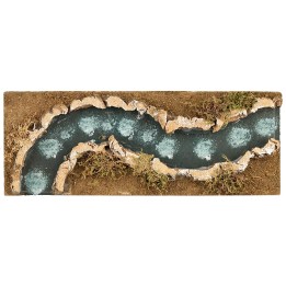 Tratto di fiume curvo a sinistra con effetto profondità cm 32x12x2,3 h