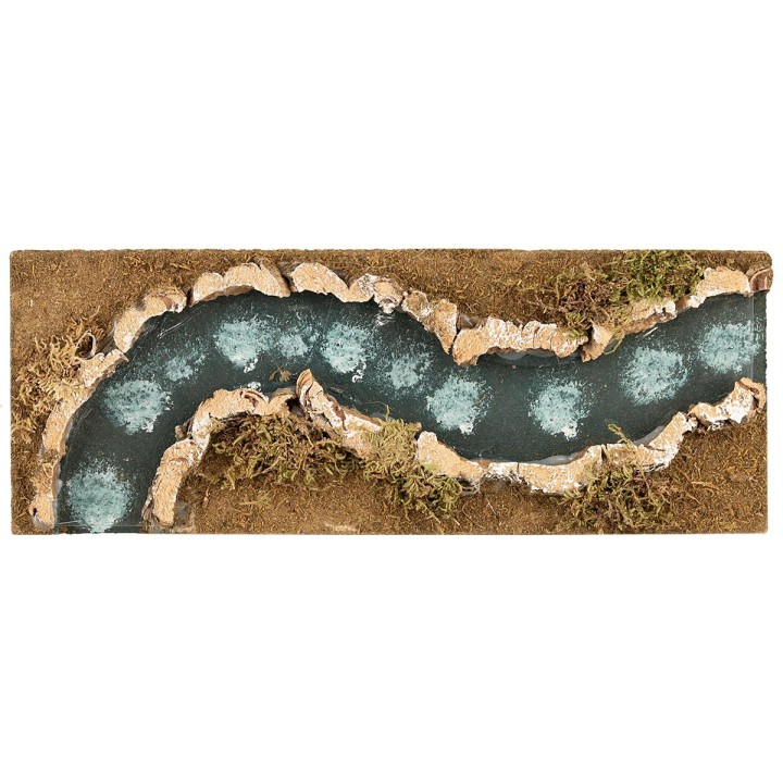 River with deep effect and right curve