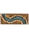 Tratto di fiume a doppia curva verso destra con effetto profondità cm 32x12x2,3 h