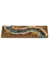 Tramo de río con doble curva hacia la derecha con efecto de profundidad cm 32x12x2,3 h