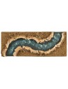 Tratto di fiume a doppia curva verso sinistra con effetto profondità cm 32x12x2,3 h