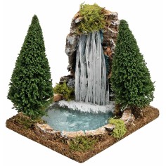 Laghetto alpino con cascata effetto profondità 16x13,5x16 h