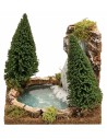 Estanque alpino con cascada efecto profundidad 16x13,5x16 h