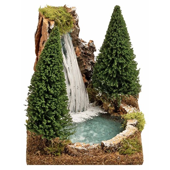 Laghetto alpino con cascata effetto profondità 16x13,5x16 h