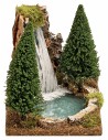 Alpine pond with waterfall depth effect 16x13.5x16 h