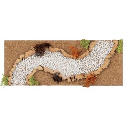 Sentiero in sassolini a doppia curva verso sinistra cm 32,3x12,3x1 h
