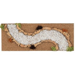 Strada in sassolini a doppia curva verso destra cm 32,3x12,3x1 h