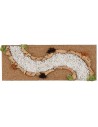 Strada in sassolini a doppia curva verso destra cm 32,3x12,3x1 h
