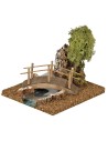 Right curve with bridge over river depth effect cm 15.5x13x12.5 h