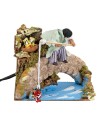 Bambino con canna da pesca serie 10 cm in movimento