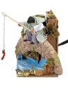 Bambino con canna da pesca serie 10 cm in movimento
