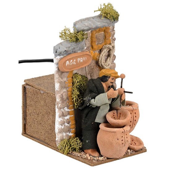 Aggiustapiatti in movimento per presepe 10 cm