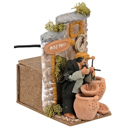 Aggiustapiatti in movimento per presepe 10 cm