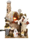 Baker woman with illuminated oven 14 cm in motion