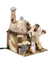 Baker woman with illuminated oven 14 cm in motion