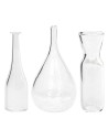 Set-bottle, glass flask and a quarter-glass