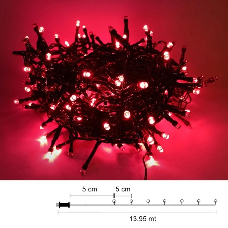 Chain of 180 warm and cold white LEDs with plays