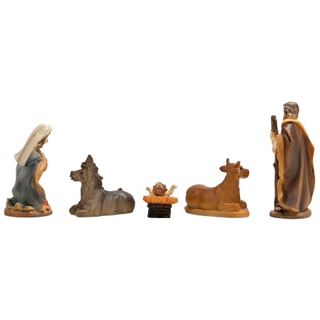 Natività 5 soggetti serie 7 cm in resina