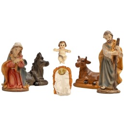 Natività 5 soggetti serie 7 cm in resina