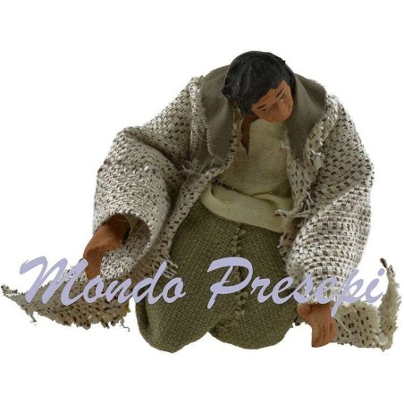 Hombre de rodillas 12 cm articulado Mundo Pesebres