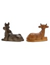 Set bue e asino in resina consigliato per statue da 7 cm