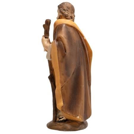 San Giuseppe con bastone in resina 9 cm