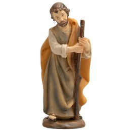 San Giuseppe con bastone in resina 9 cm